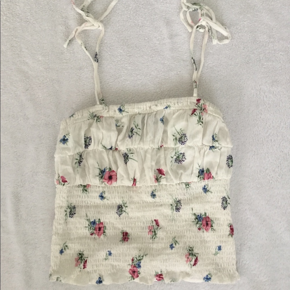 Kendall and Kylie floral smocked top